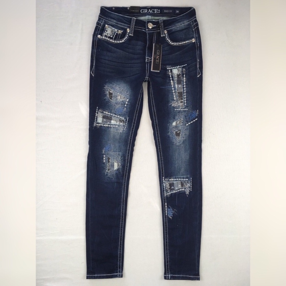 GRACE IN LA Mid Rise Easy Skinny Jeans FINAL PRICE - Picture 7 of 7